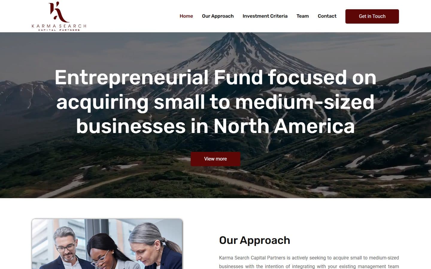 Karma Search Capital Partners homepage