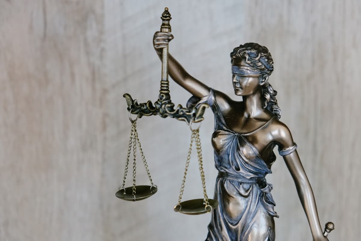 Professional law office with legal books