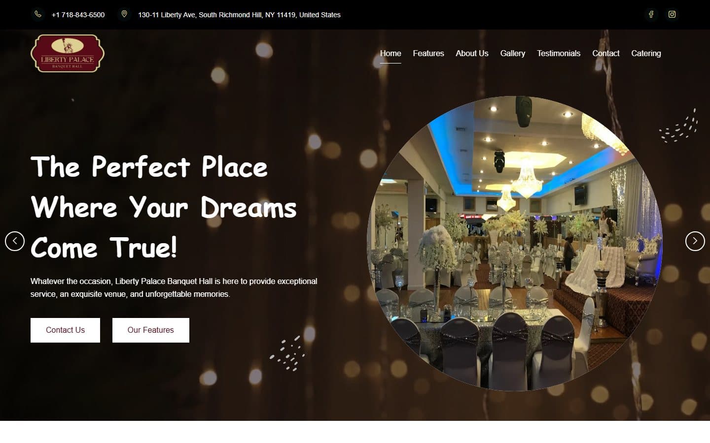Liberty Palace Banquet Hall homepage