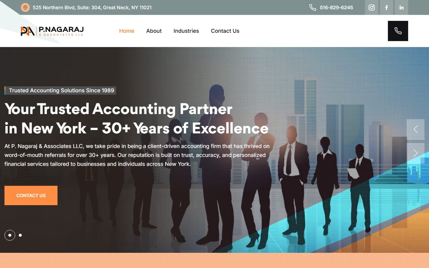 P. Nagaraj & Associates accounting firm homepage
