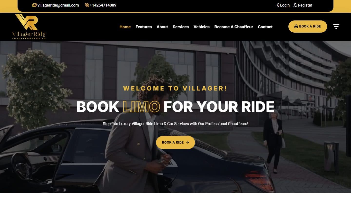 Villager Ride limo and car service homepage